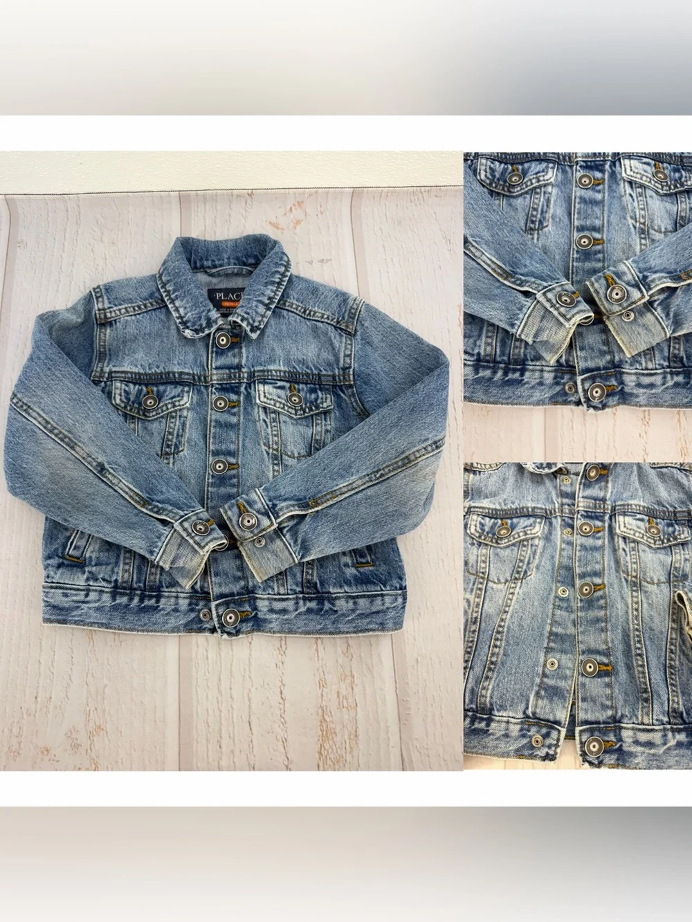 Children’s Place Girls Denim Jacket Size‎ 4 Blue Classic Trucker